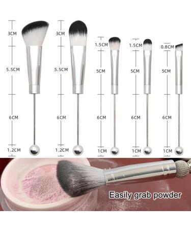 Ggnaxivs Beadable Makeup Brushes Silicone Beads DIY Makeup Cosmetic Brushes Beaded Brushes Kit for DIY - Buy Online on SooperMarket.com