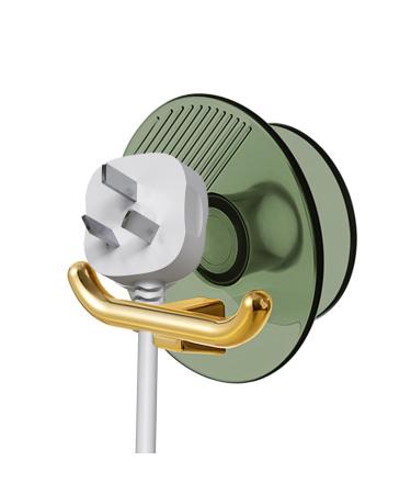Shenrongtong connector hook - cable plug organizer socket holder |Toothbrush and razor holder for the shower drill-free self-adhesive storage hook for razors coat towel translucent green
