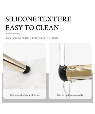 Soft Silicone Fingertips Lip Brush & Concealer Brush Set - 2PCS Multi-Functional Reusable Makeup Applicators for Lipstick Gloss Balm Masks & Eyeshadow - Buy Online on SooperMarket.com