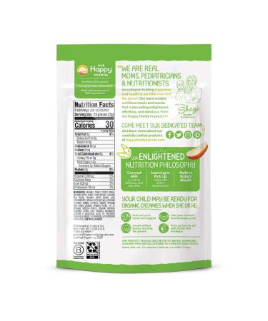 Happy Family Organics Organic Creamies - Freeze-Dried Veggie & Fruit Snacks with Coconut Milk | Apple, Spinach, Pea & Kiwi 1 oz - Buy Online on SooperMarket.com