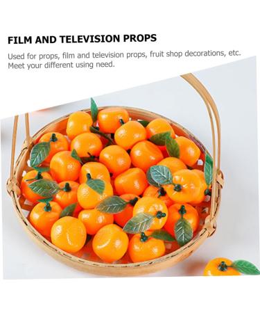Alipis 50pcs orange cupboard desktop toys plastic teaching aids decorations Model Toy accessories mini Scene Photography Props decorate window False Orange Decor fake fruit - Buy Online on SooperMarket.com