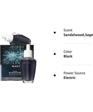 Bath and Body Works Black Tie Wallflowers 2-Pack Refills Sandalwood Sage 0.8 Fl Oz x2 - Buy Online on SooperMarket.com