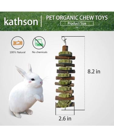 Bunny Chew Toys for Teeth Grinding - Organic Bamboo & Fruitwood Sticks for Rabbits, Guinea Pigs, Hamsters - 2 Count Pack - Includes Alfalfa Cakes - Natural and Safe - Buy Online on SooperMarket.com