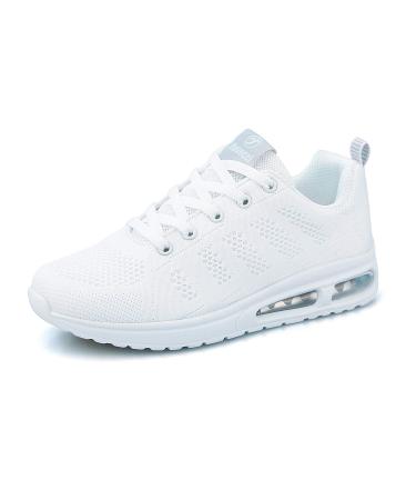 ANBIWANGLUO Women's Sneakers Sporty Running Shoes Lace-up Shoes Breathable Outdoor Cross Trainers for Jogging