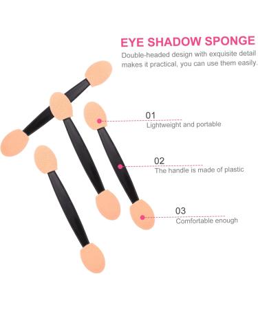 WOFASHPURET 100pcs Double Ended Eyeshadow Brush Makeup Sponge Mini Makeup Eye Makeup Applicator Eye Shadow Oval 6.5x1.3cm Black - Buy Online on SooperMarket.com