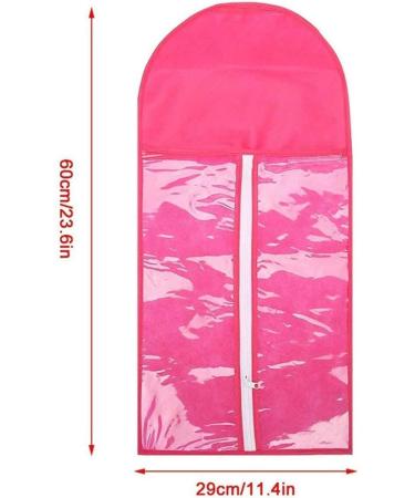 POFET 2pcs Fashion Hair Extensions Wig Storage Bag Holder Case Protector + Hanger - Black & Pink | International Shipping Available - Buy Online on SooperMarket.com