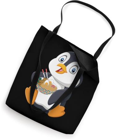 Penguin eating a Japanese Ramen noodle soup Tote Bag - Buy Online on SooperMarket.com