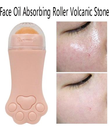 Kuuddker Natural Volcanic Roller Oil Control Rolling Stone Face Cleansing Oil Absorption Roller Ball Pink - Buy Online on SooperMarket.com