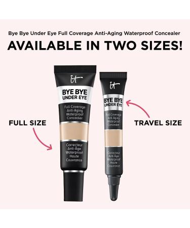 IT Cosmetics Bye Bye Under Eye Full Coverage Concealer 21.0 Medium Tan (W) - Waterproof Anti-Aging Formula for Dark Circles, Fine Lines, Redness & Discoloration - Natural Finish, 0.4 fl oz - Buy Online on SooperMarket.com
