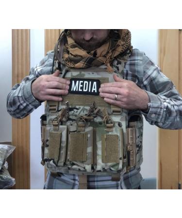 2 Pack Media Patch Set - 4x10 and 2x4 Embroidered with Hook and Loop - Buy Online on SooperMarket.com