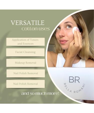 Organic Cotton Rounds Makeup Remover Pads - 200 Pack | Eco-Friendly Lint-Free Compostable & Ultra Soft for Nail Polish Removal - Triple Layer Quality - Buy Online on SooperMarket.com