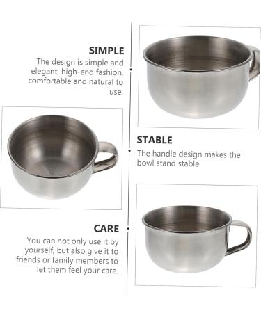 Magiclulu 7 DISCH Schrasiesifes - Long-lasting Stainless Steel Wet Shaving Bowl for Soap Bubbles - Buy Online on SooperMarket.com