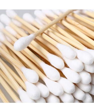Buy 100% Biodegradable Cotton Swabs - 10 Packs of 100 | Large Head Wooden Handle for Make-up & Polishing | Eco-Friendly & Natural - Buy Online on SooperMarket.com