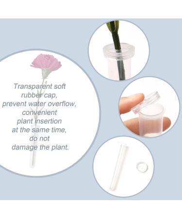 Anjmd 50pcs Floral Water Tubes with Silicone Cap - Ideal for Bouquets and Floral Arrangements (4.3inch) - Buy Online on SooperMarket.com