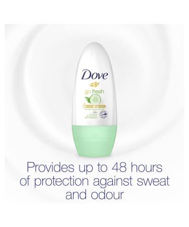 Dove Go Fresh Cucumber Roll-On Anti-Perspirant Deodorant 50ml - Pack of 3 | Long-Lasting Protection - Buy Online on SooperMarket.com