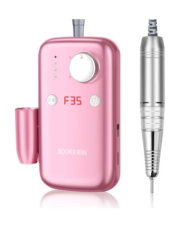 Cordless Electric Nail Drill Machine, 35000RPM Professional Nail Drills for Acrylic Nails USB Rechargeable Portable Efile for Manicure Pedicure Polishing Gel Nails for Home Salon Use