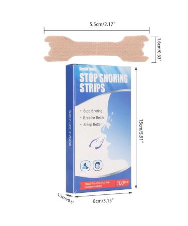 100 Pcs Nasal Strips for Snoring Relief and Nasal Congestion | Colds and Allergies Support - Buy Online on SooperMarket.com
