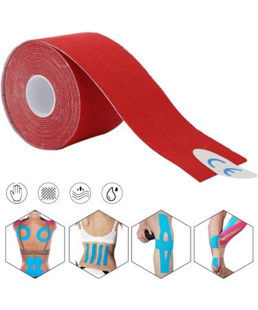 Muscle Tape 5cm*5m Cotton Strain Waterproof Kinesiology Tape Roll Ktapes Kinesiology Tape(Red) - Buy Online on SooperMarket.com