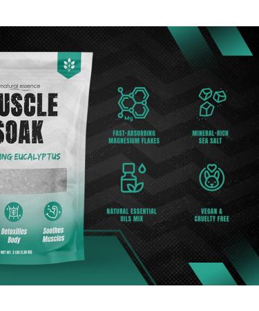 Natural Essence Eucalyptus Muscle Soak with Premium Magnesium Flakes for Relaxation and Relief - Buy Online on SooperMarket.com
