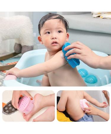 Emoly Silicone Bath Brush | Gentle Back Scrubber | Body Exfoliating Loofah | Pink - Buy Online on SooperMarket.com