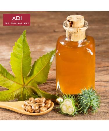 ADI USDA Certified Organic Castor Oil - Boost Hair Growth for Thicker Hair Lashes & Eyebrows | 8.8 fl oz - International Shipping Available - Buy Online on SooperMarket.com