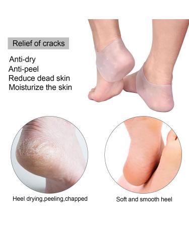 Silicone Gel Heel Socks for Plantar Fasciitis Relief and Skin Care - 2 Pairs - Buy Online on SooperMarket.com