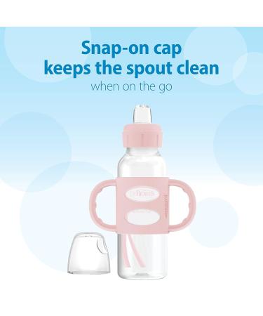 Dr. Brown s Milestones Narrow Sippy Bottle with 100% Silicone Handles Easy-Grip Bottle with Soft Sippy Spout 8oz/250mL BPA Free Light-Pink & Ecru 2 Pack 6m+ 2 Pack Light Pink & Ecru - Buy Online on SooperMarket.com