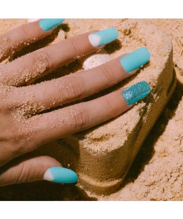 DANNI & TONI Sea Breeze Gel Nail Wraps Set - 28 Stickers, Salon-Quality Manicure Stickers with Sky-Blue Design - Buy Online on SooperMarket.com