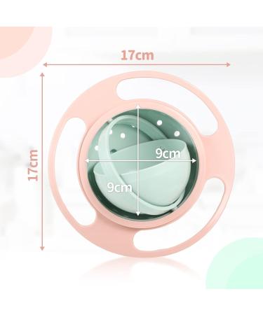 360 Gyro Bowl: Unspillable Snack Toddler Bowl - Anti Spill, Magic Bowl for Babies & Kids - Light Pink - Buy Online on SooperMarket.com