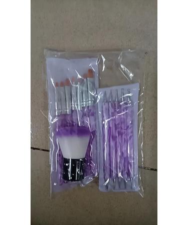 Ebanku 13-Piece Acrylic & Gel Nail Brush Set - Professional Nail Art Design Tools for UV Gel & Acrylic Painting - Buy Online on SooperMarket.com