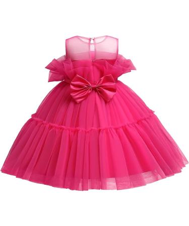 NNJXD Flower Princess Party Dress 766 Hot Pink-a | Baby Girls 3-4 Years - Buy Online on SooperMarket.com
