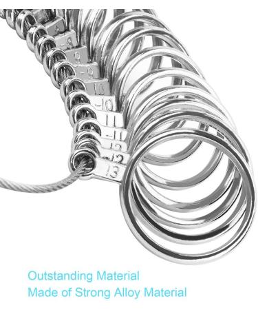 Ring Sizer Measuring Tool Set - 27 PCS Premium Ring Measurement Kit | US Ring Size 0-13 with Half Size | Includes 1 PCS Finger Ring Sizing Measure Gauge by UUBAAR - Buy Online on SooperMarket.com