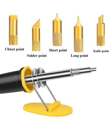 5 Piece Wood Burning Kit with Replaceable Points - Ideal for Hobbyists and Beginners - Perfect DIY Arts and Crafts Gift - Buy Online on SooperMarket.com
