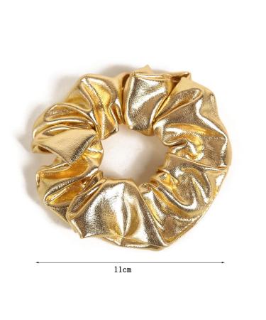 Bronzing Gilding Hair Scrunchies BW32 - Black Gold Silver | Ponytail Holders - Buy Online on SooperMarket.com