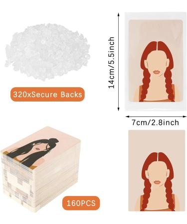 Whaline 640Pcs Earring Cards Set for DIY Jewelry Display - Self-Seal Bags & Ear Backs - 8 Lady Style Designs - 2.4 x 3.5 Inch Brown Earring Holder Cards - Buy Online on SooperMarket.com