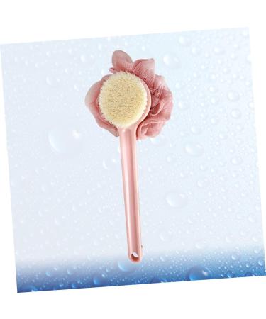 Healeved Bath Scrubber - Pink Handle Bath Brush Shower Sponge - Buy Online on SooperMarket.com