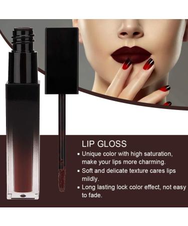 Long Lasting Dark Brown Lip Gloss & Lip Liner - Moisturizing Matte Liquid Lipstick 5.7ml | Shop Internationally - Buy Online on SooperMarket.com