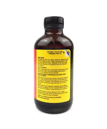 Jamaican Mango & Lime Black Castor Oil with Argan - 118ml Lime & Mango (1 Pack) - Enhance Hair & Skin Care - Buy Online on SooperMarket.com