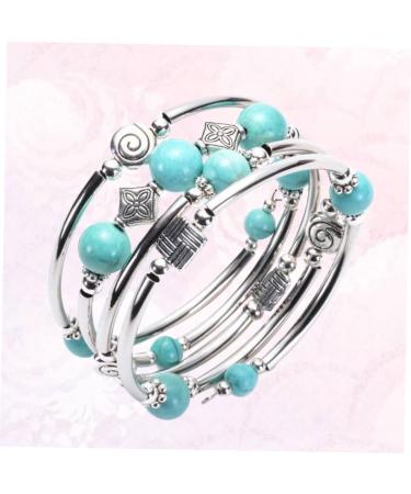 PACKOVE 1pc Jewelry Handmade Bracelet Natural Material Bracelet Womens Bangles Bracelets Decorative Bangle Tiger Eye Stone Charm Bracelets Turquoise Bracelet Miss Volcanic Rock - Buy Online on SooperMarket.com