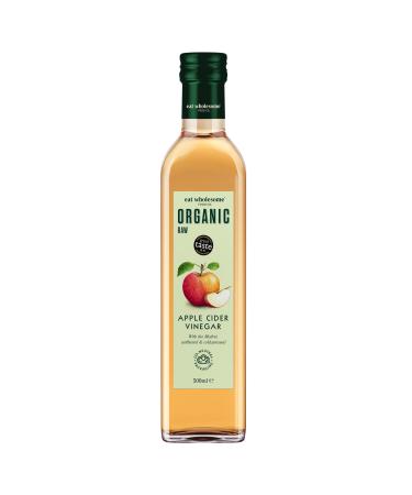 Eat Wholesome Organic Raw Apple Cider Vinegar 500 ml Apple Cider Vinegar with The Mother Glass Bottle in Box 500ml