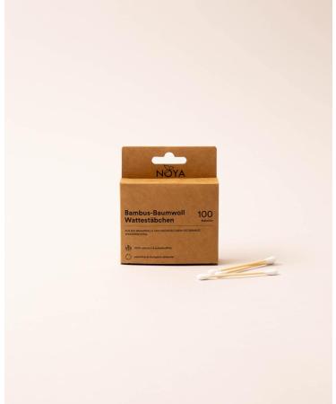 Noya Organic Cotton Buds - 100 Pcs Plastic-Free Biodegradable FSC Certified Bamboo - Buy Online on SooperMarket.com