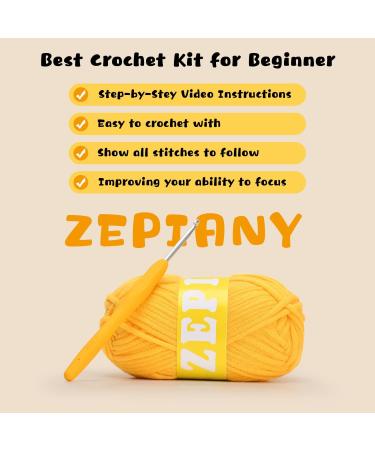 Beginner Crochet Kit: Rabbit & Carrot Stuffed Animal DIY Set with Video Tutorials - Buy Online on SooperMarket.com