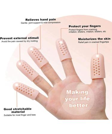 Gel Toe and Finger Cap Protectors - 5 Pairs for Missing or Ingrown Toenails, Corns, Blisters, Hammer Toe Relief - Buy Online on SooperMarket.com