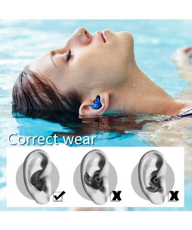Naohiro Swimming Earplugs  5-Pairs Pack Waterproof Reusable Silicone Swimming Ear Plugs for Swimming Showering Bathing Surfing Snorkeling and Other Water Sports Suitable for Kids and Adults (Adult) - Buy Online on SooperMarket.com