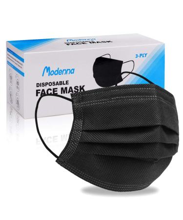 Modenna Disposable Face Mask Black 50Pcs