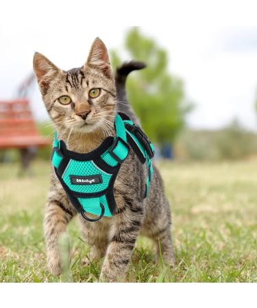 Breakproof Cat Leash Set & Adjustable Soft Kitten Vest with Reflective Stripes - Green Small Cat Dishes for Kittens - Buy Online on SooperMarket.com