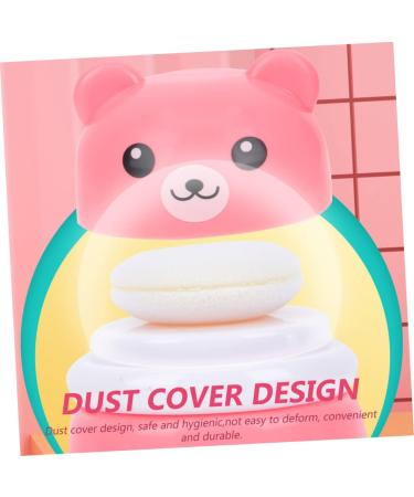 FRCOLOR 2pcs Baby Powder Box Set with Puff | Newborn Face Wash Dispenser | Talcum Powder Storage Box | Creative Pink Design - Buy Online on SooperMarket.com