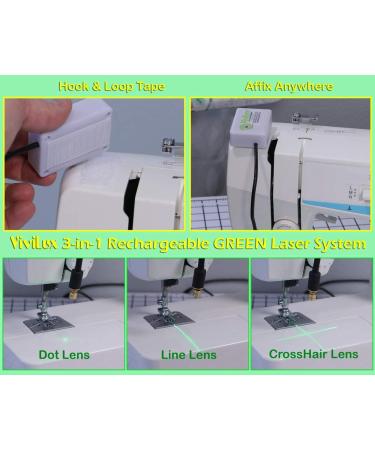 ViviLux 3-in-1 Rechargeable GREEN Laser System with Adjustable Line  Crosshairs and Dot Illumination Heads  Innovative Sewing and Quilting Notion for Precise Stitching  Mounts with HOOK AND LOOP TAPE 1.US Plug - Buy Online on SooperMarket.com