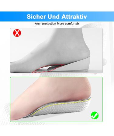 Mokido Orthopedic Highpads 1.0 for Men - Adjustable Heel Lifting Insoles for Flat Feet Gray 1.37in/3.5cm - Optimal Comfort for Labor Boots - Buy Online on SooperMarket.com