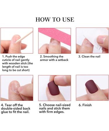 Brishow Coffin False Nails - Long Yellow Stick on Nails for Women and Girls - Buy Online on SooperMarket.com